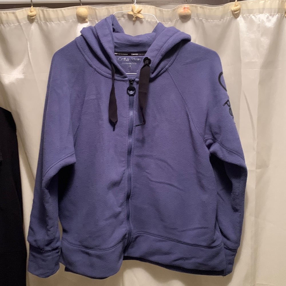 Calvin Klein bluish purple zip up hoodie